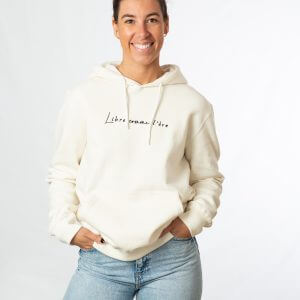 Sweat écru "Libre comme l'ère"